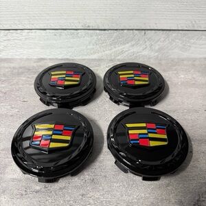 2005-2014 CADILLAC ESCALADE 83mm/3.25" Center Caps BLACK